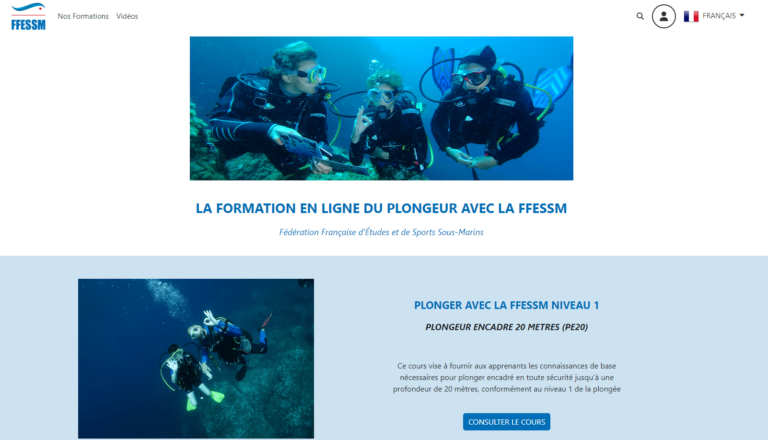 Plateforme de formation e-learning plongée FFESSM