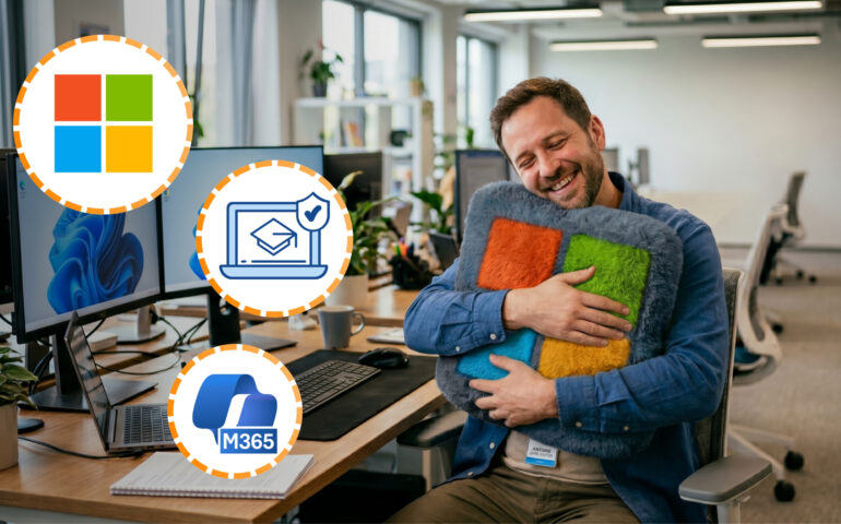 Salarié qui adopte microsoft au travail