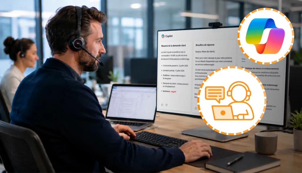 Service client et Copilot : réduire le temps réponse et améliorer la satisfaction