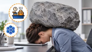 une femme avec une charge mentale au travail trop importante
