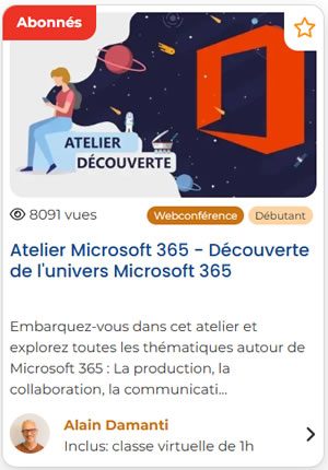 illustration de l'atelier m365découverte de l'univers m365