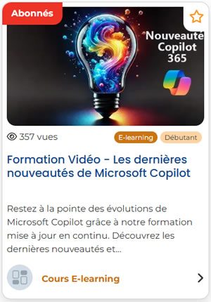 illustration d'un cours mandarine learn intelligence artificielle sur les dernières nouveautés de copilot
