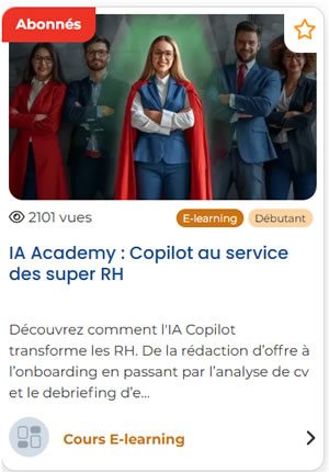 illustration d'un cours mandarine learn intelligence artificielle copilot au service des super drh