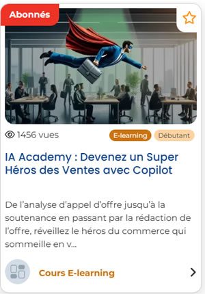 illustration d'un cours mandarine learn intelligence artificielle devenez un suuper héros des ventes avec copilot