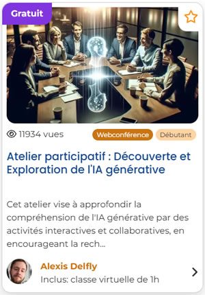 illustration d'un cours mandarine learn intelligence artificielle atelier participatif découverte et exploration de l'ia generative