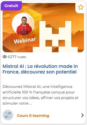 illustration d'un cours mandarine learn intelligence artificielle webinar mistral ai la revolution made in france