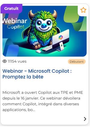illustration d'un cours mandarine learn intelligence artificielle webinar copilot promptez la bête