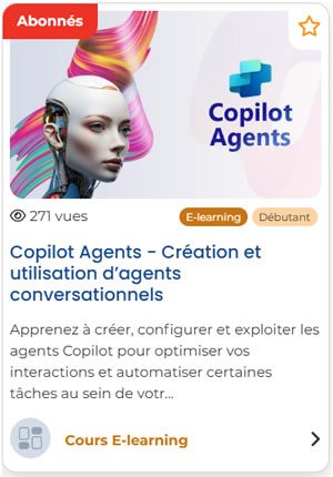 illustration d'un cours mandarine learn intelligence artificielle copilot agents création et utilisation d'agents conversationnels