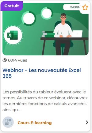 illustration du webinar mandarine learn les nouveautés excel 365